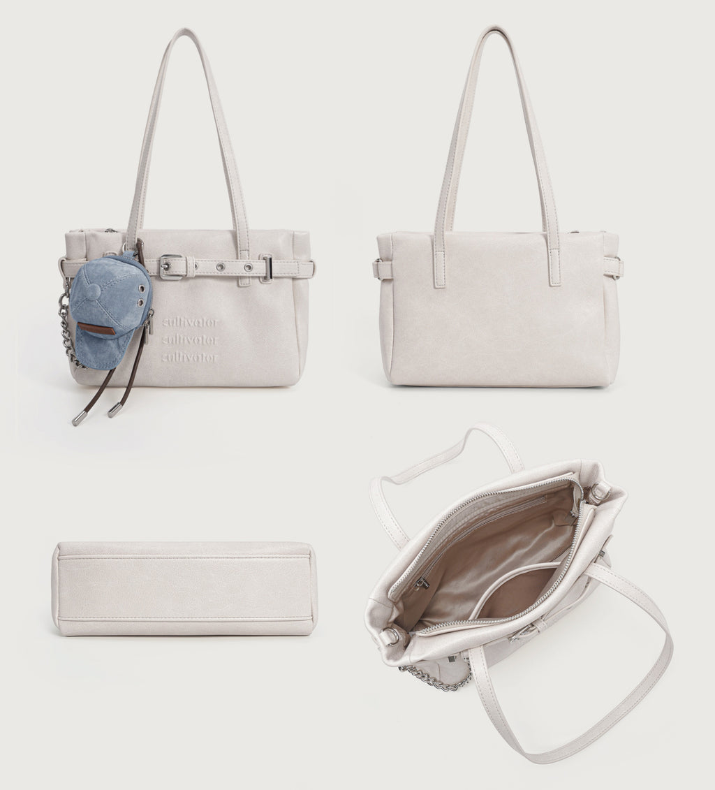 CULTIVATOR YS-26056 Belted Mini Tote - Studio 4-Angle Views